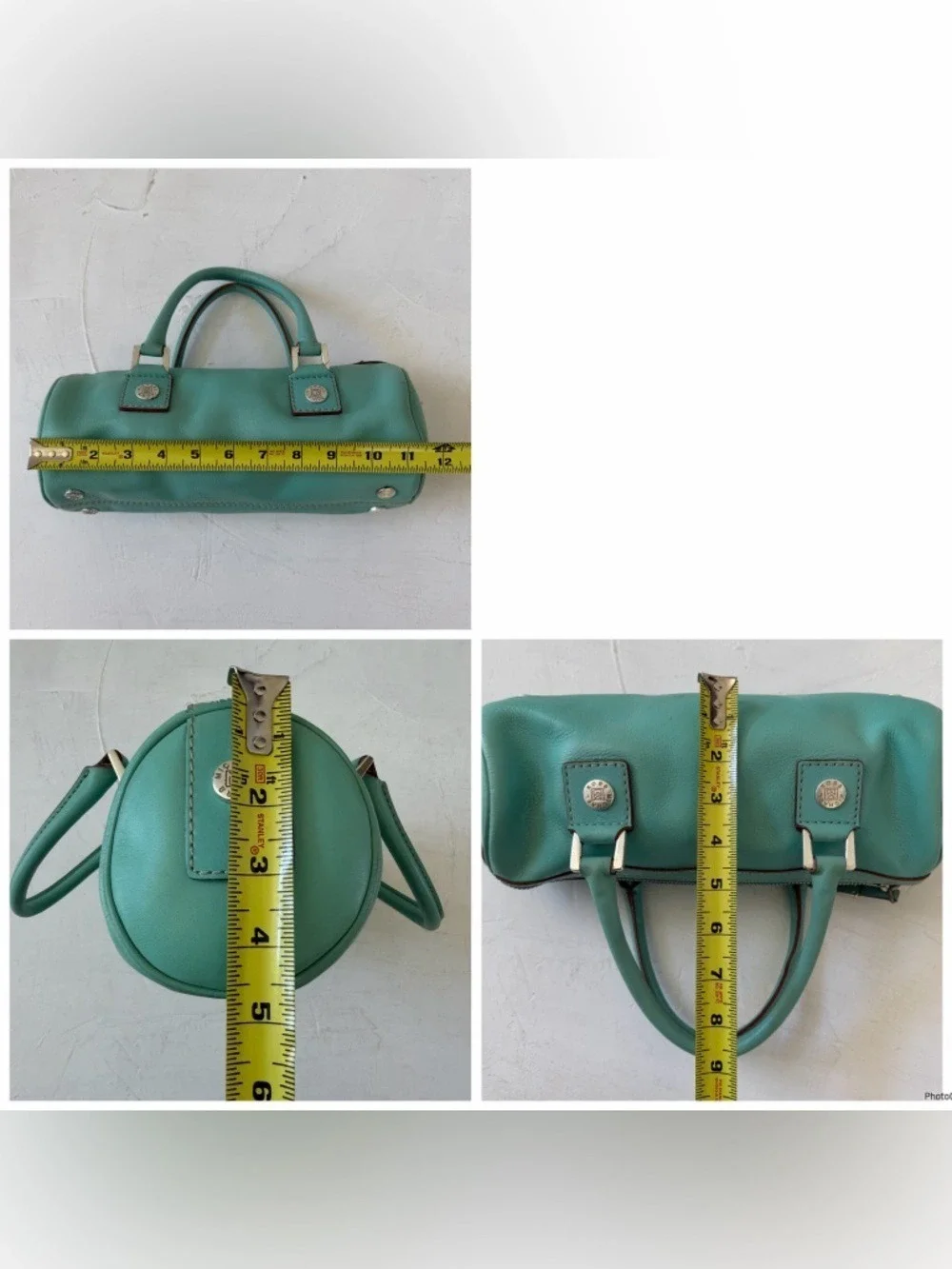 Vintage Michael Kors Barrel Bag 2000s Y2K Mint Green Teal